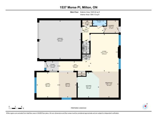 Floor plans for the first floor of 1537 Morse Place