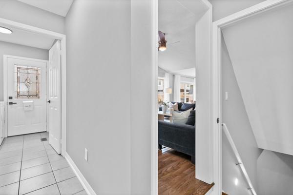 Main floor laundry room with separate exterior entrance at 1537 Morse Place Milton