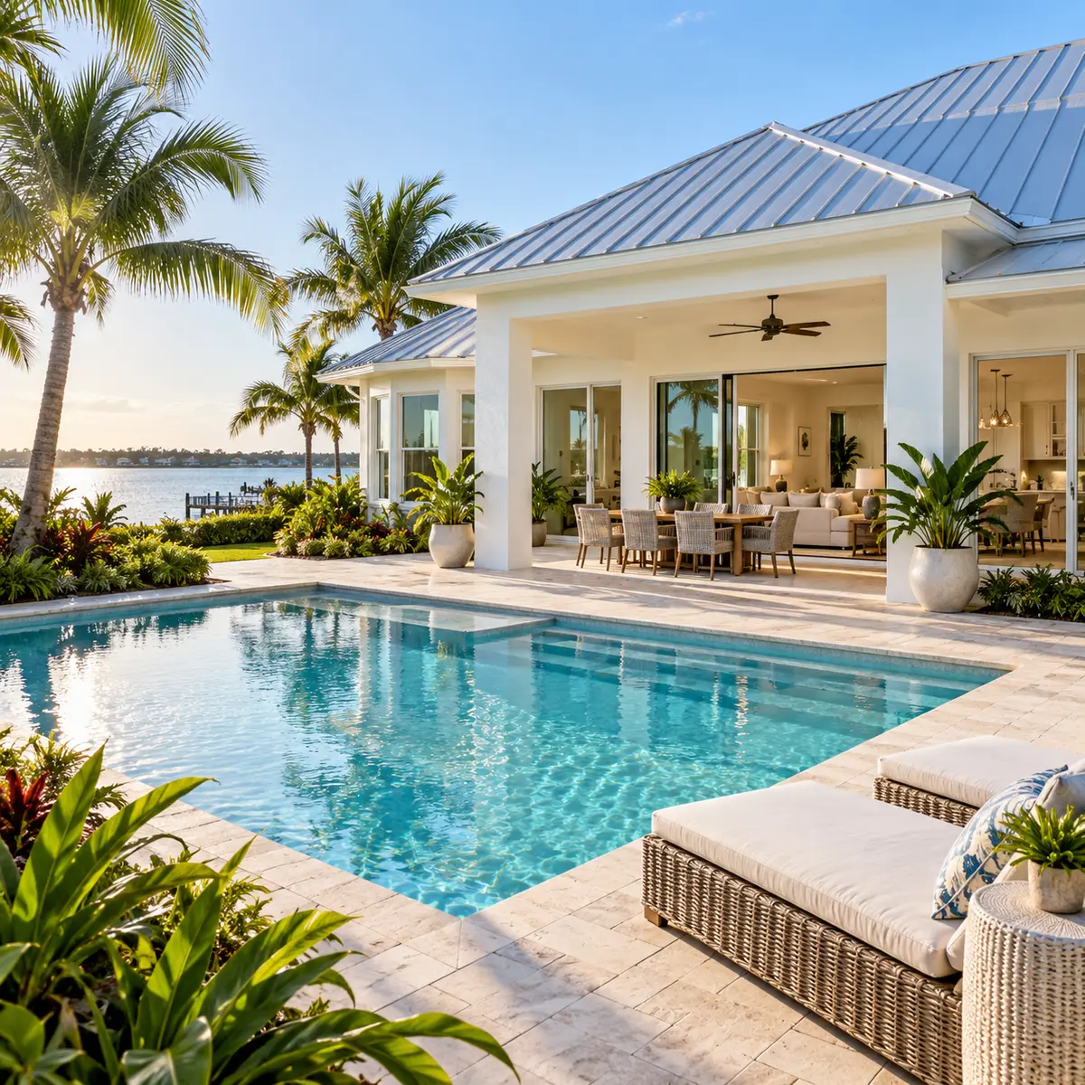 Bright Sarasota Patio with Turquoise Pool-1