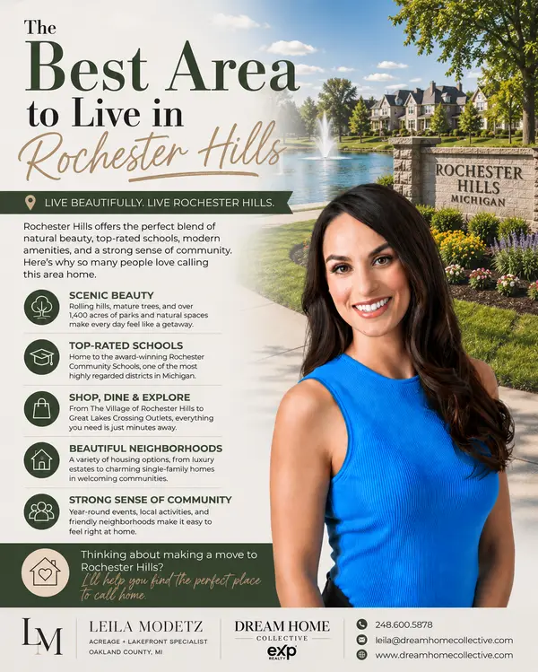 Best Area to Live in Rochester Hills,Leila Modetz