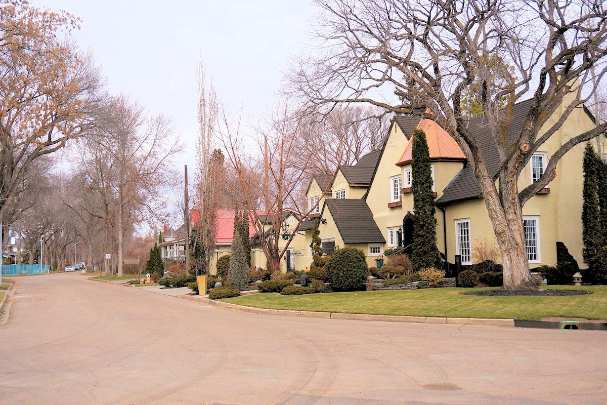 residential street in Highlands, Edmonton