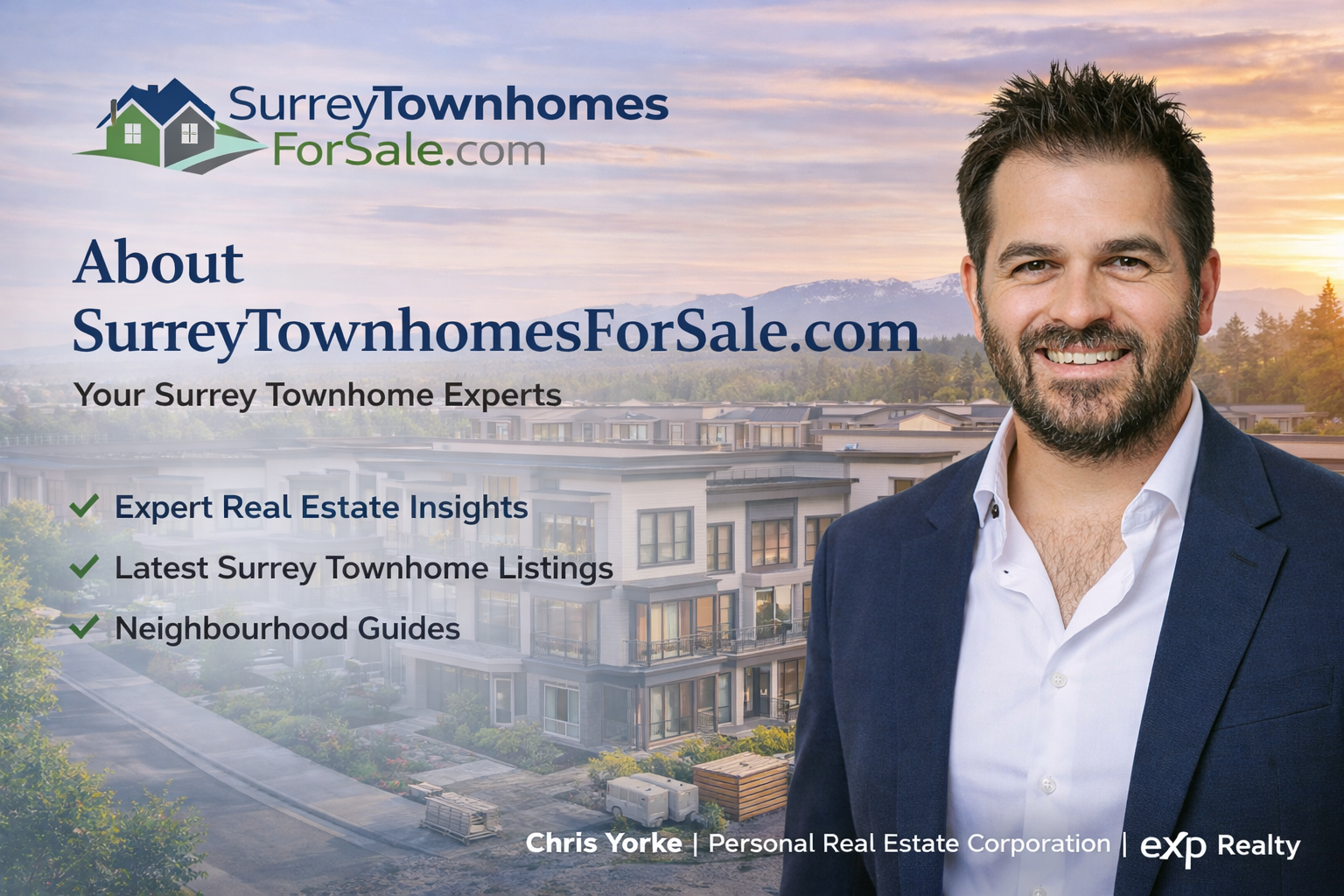 Chris Yorke Surrey Realtor specializing in Surrey townhomes and helping buyers find townhomes for sale in Surrey BC