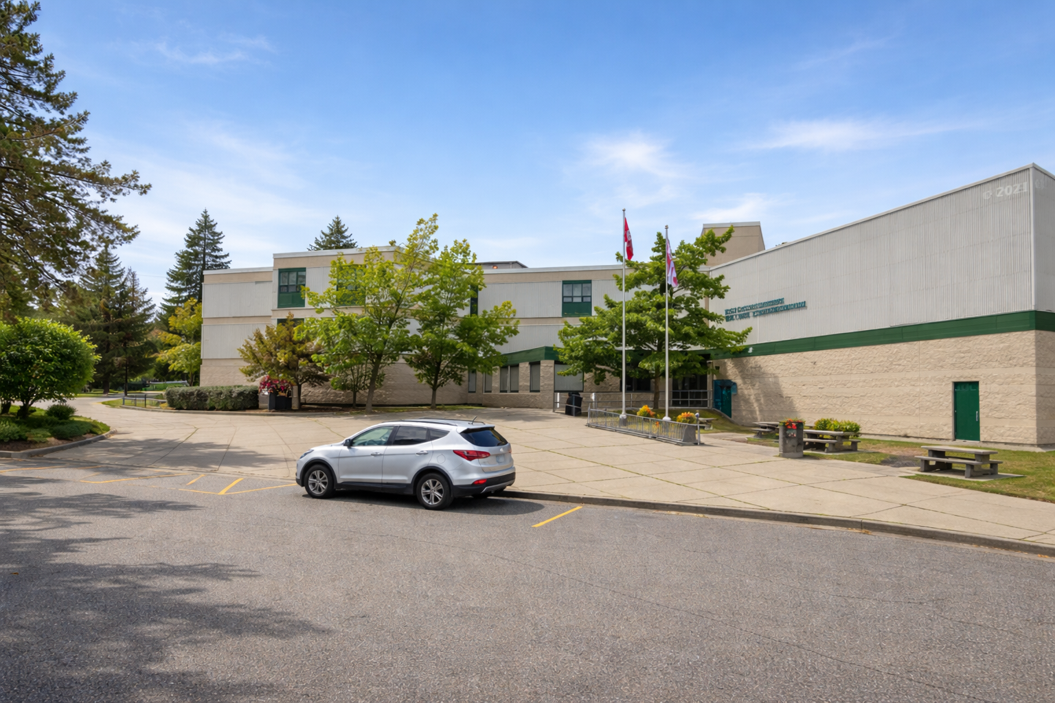 Exterior of Earl Marriot Secondary School South Surrey