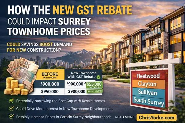 How the New GST Rebate Could Impact Surrey Townhome Prices