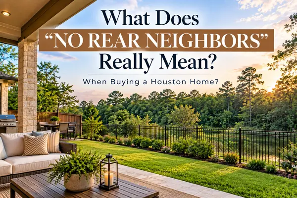 What Does “No Rear Neighbors” Really Mean When Buying a Houston Home?