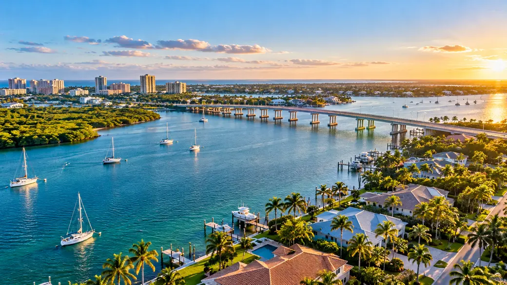 Golden-Hour Waterfront Cityscape Panorama