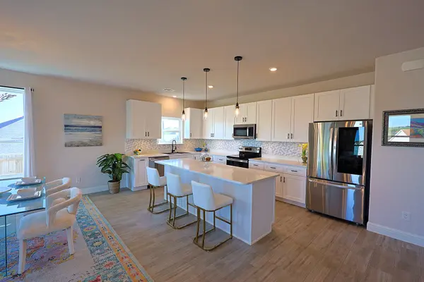 Chef’s island kitchen with plenty of cabinet storage