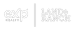 eXp Land & Ranch - White Logo Stacked