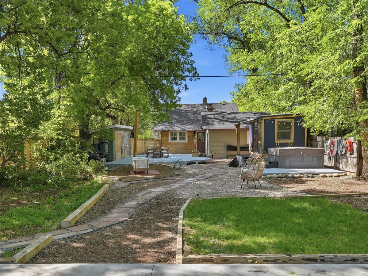view of 1726 W Mulberry St showing quarter-acre lot near City Park Fort Collins