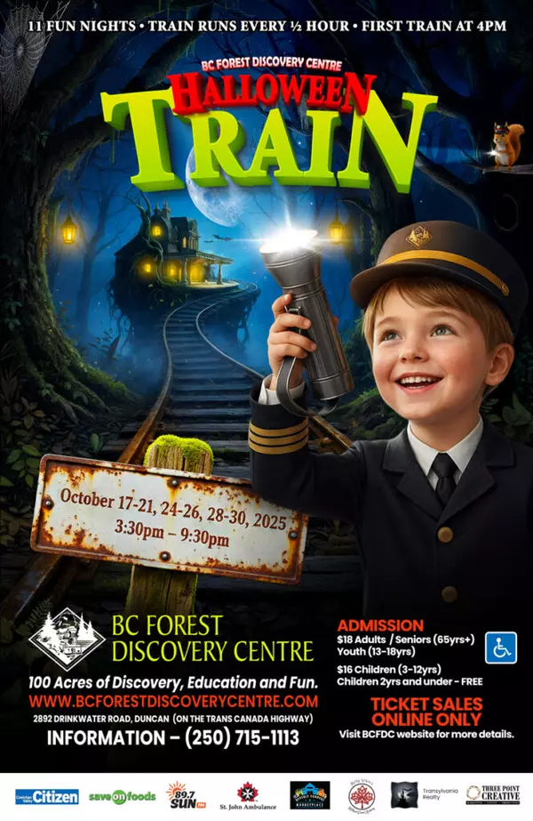 BC Forrest Discovery Centre Halloween Train 2025