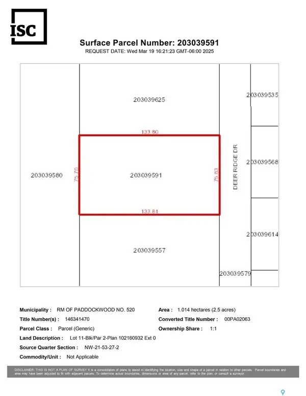 211 Deer Ridge DR, Paddockwood Rm No 520, SK S0J 0N0