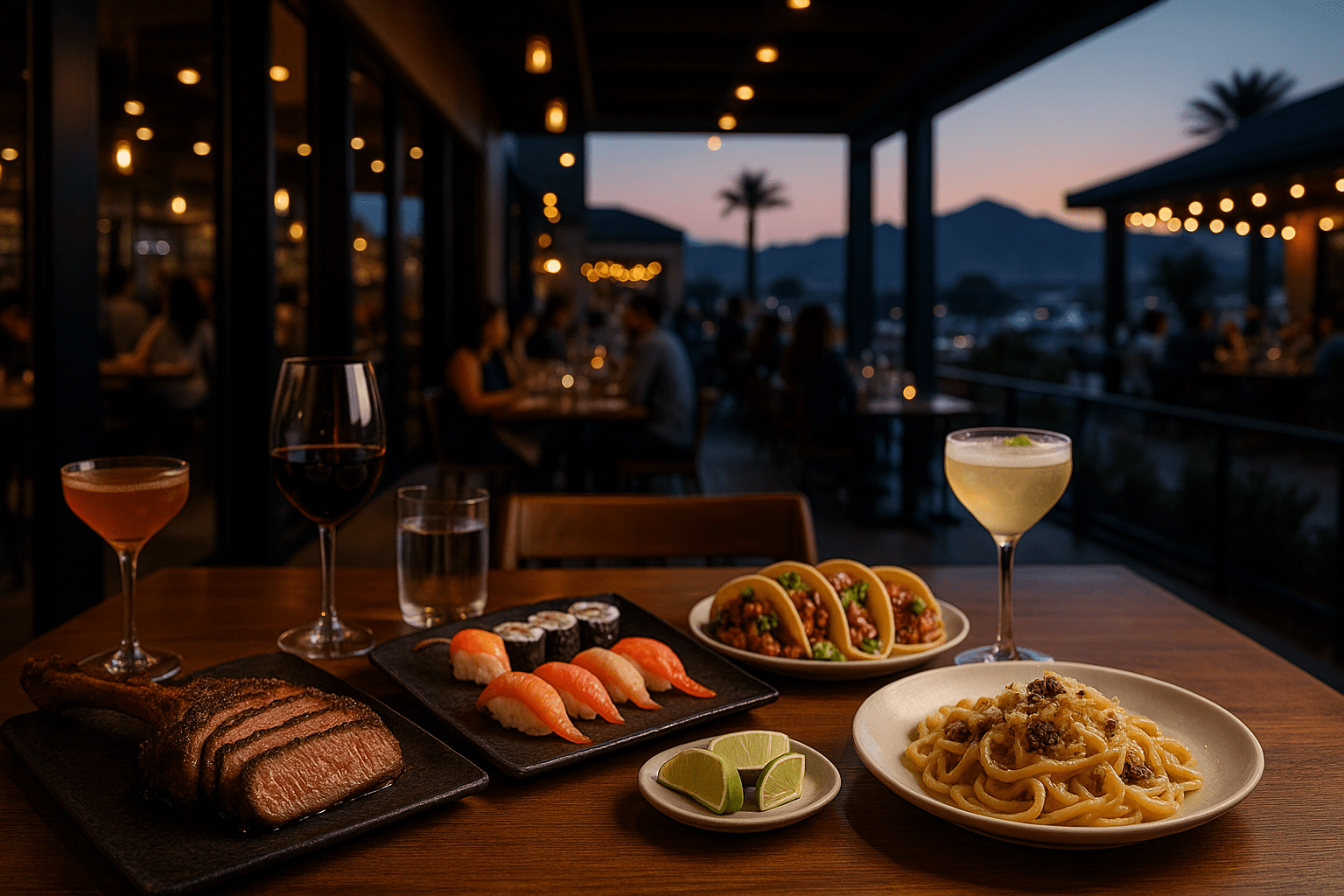 Enterprise Nevada top restaurants featuring diverse cuisines from steakhouse to sushi with modern dining atmospheres and exceptional food presentation