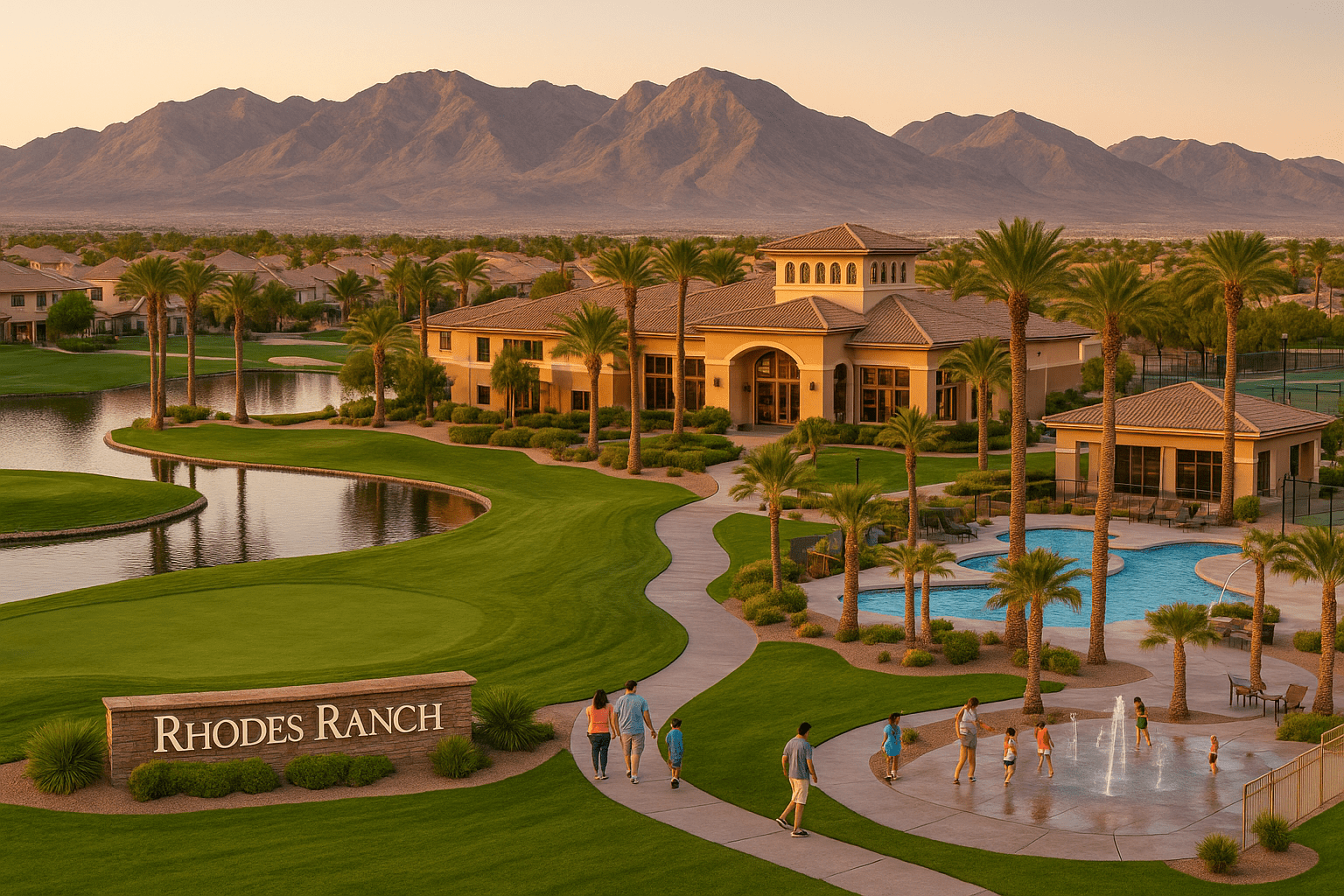 Rhodes Ranch Enterprise Nevada master-planned golf community featuring championship course recreational facilities and family amenities