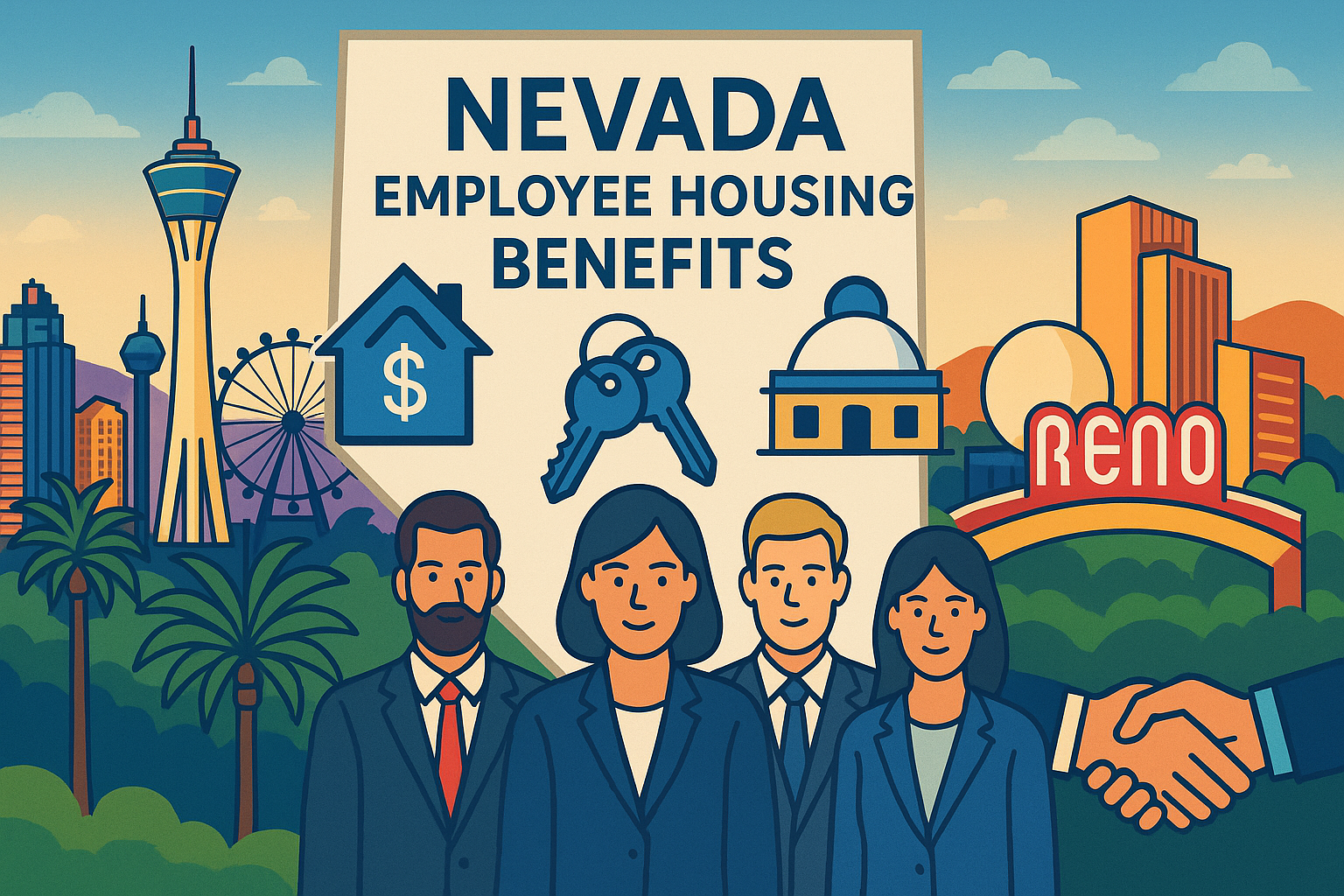 Nevada employee housing benefits infographic for HR teams, programs and strategies
