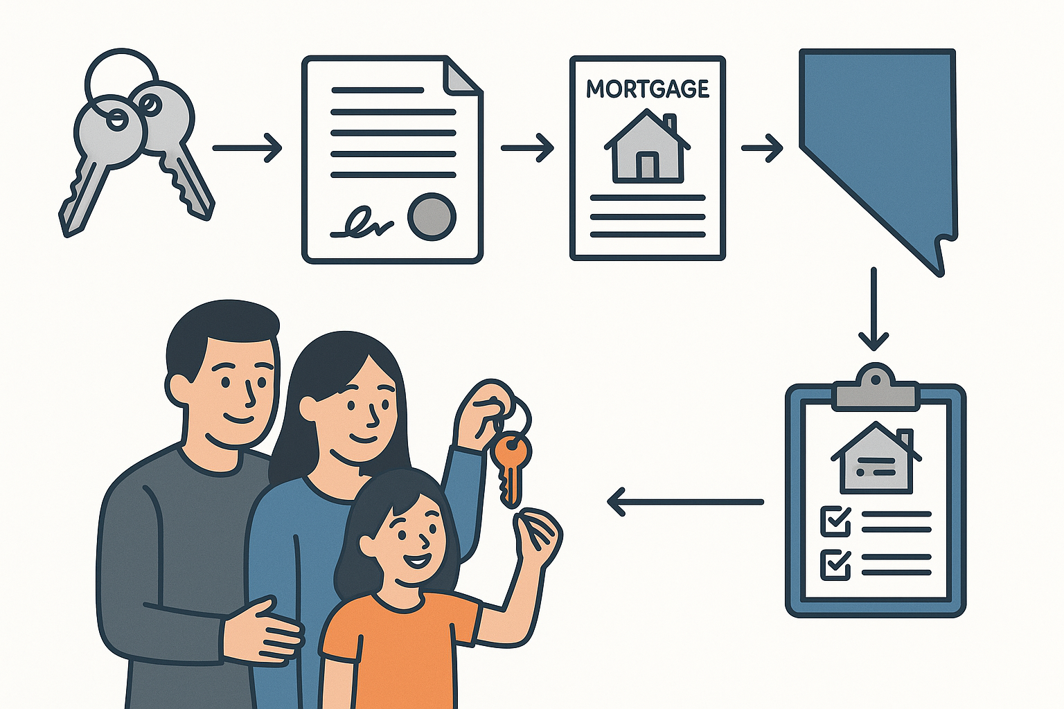 Nevada home buying process overview graphic
