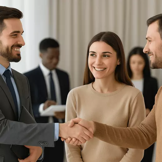 Concierge introducing client to top local real estate agent.