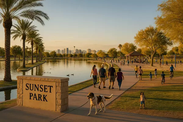 Paradise Nevada lifestyle showing residents at Sunset Park, urban recreation, diverse community activities, and metropolitan living culture in Las Vegas Valley