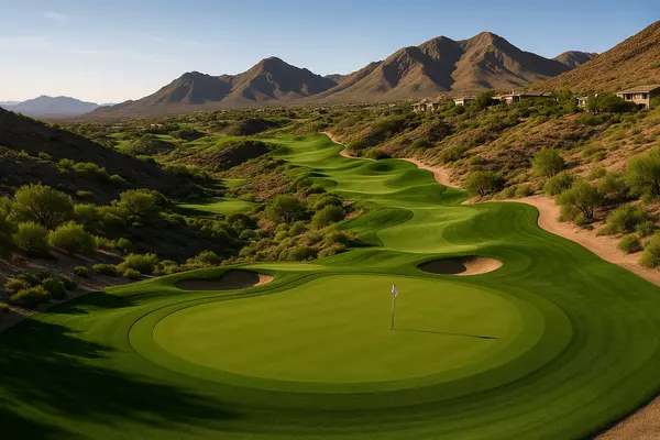 Anthem Country Club Henderson championship golf course designed by Hale Irwin featuring mountain terrain, elevation changes, and guard-gated luxury community