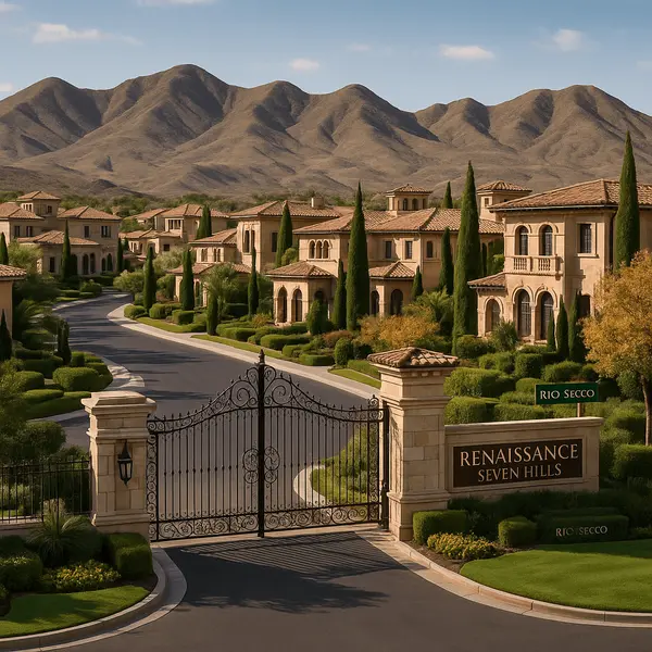 Renaissance Seven Hills Henderson guard-gated community excellence featuring Italian elegance, luxury lifestyle culture, Rio Secco golf access, and residents enjoying exclusive Seven Hills living