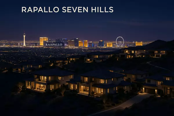 Rapallo Seven Hills Henderson Las Vegas Strip views featuring hilltop positioning, panoramic city lights, luxury homes with elevation advantages, and exclusive Seven Hills vista experiences from guard-gated community