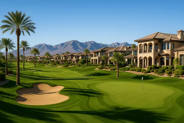 Rio Secco Golf Course championship design adjacent to Rapallo Seven Hills featuring Rees Jones course architecture, canyon holes, Strip views, and luxury golf course living for guard-gated community residents