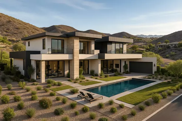 The Estates Seven Hills custom architectural freedom featuring 3,000-15,000 square feet homes, large lots up to 40,000 square feet, unique designs, and personalized estate architecture throughout Henderson Nevada