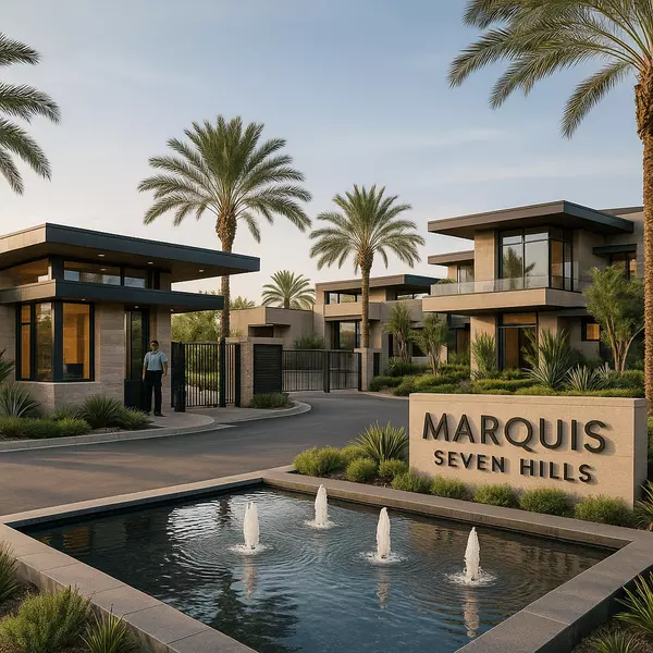 Marquis Seven Hills Henderson community culture featuring Blue Heron luxury lifestyle, contemporary living excellence, guard-gated security, and ultra-modern community character