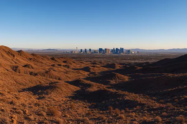 Sun City Anthem Black Mountain elevation at 800 feet featuring Las Vegas Strip views, panoramic desert vistas, and positioning advantages for 55+ active adult community in Henderson Nevada