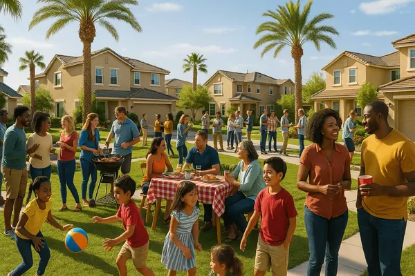 Coventry Homes at Anthem family neighborhood community culture featuring inclusive relationships, social gatherings, and authentic community connections in Henderson Nevada's premier family address