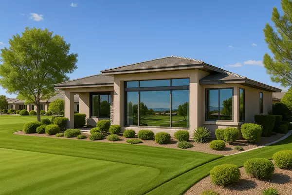 Sun City Anthem Del Webb homes ranging 1,080-3,000 square feet featuring single-story designs, covered patios, energy efficiency, and golf course views