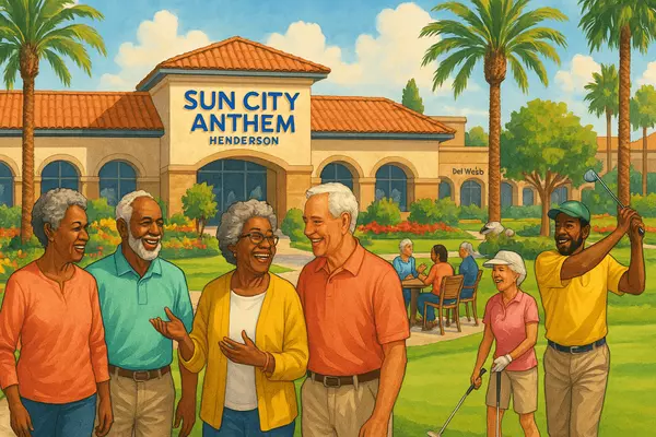 Sun City Anthem community culture featuring Del Webb active adult social engagement, inclusive 55+ lifestyle experiences, and comprehensive programming in Henderson Nevada's premier retirement address