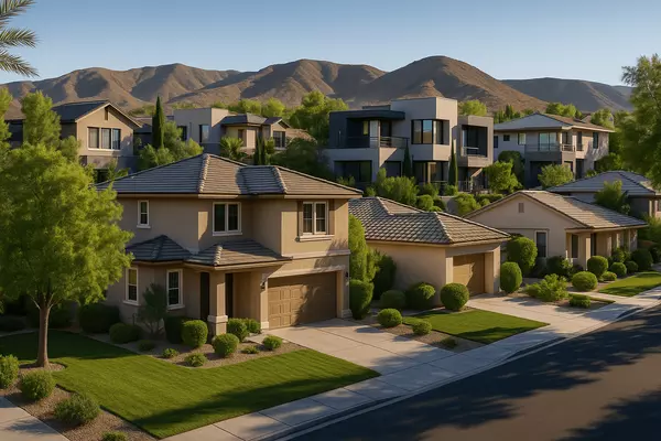 Foothills Henderson homes ranging 1,200-6,700 square feet featuring diverse housing options from affordable family homes to luxury mountain estates with mature landscaping