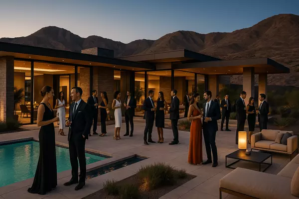 Canyons at MacDonald Ranch luxury lifestyle gathering featuring exclusive community, modern architecture, elite living, and ultra-luxury community culture in Henderson Nevada