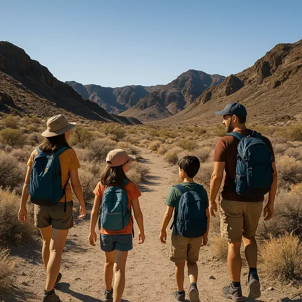 Inspirada Henderson outdoor recreation featuring Sloan Canyon access, desert landscape adventures, comprehensive trail systems, and family outdoor activities