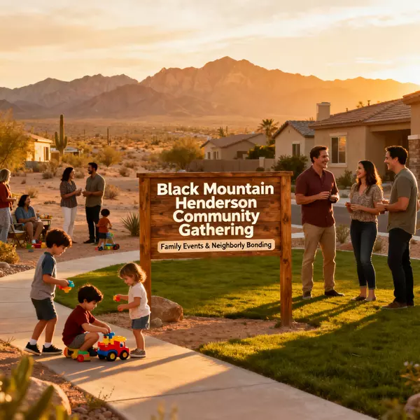 Black Mountain Henderson community gathering featuring neighbors, family events, established residential atmosphere, tight-knit community connections, and authentic desert setting in Nevada