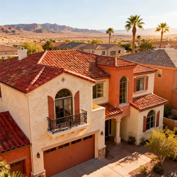 Tuscany Village homes ranging 1,200-2,500 square feet featuring authentic Italian Mediterranean architecture with stucco exteriors, tile roofs, and cultural design elements