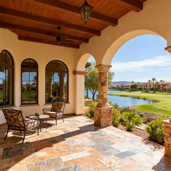 Ravello luxury single-story homes featuring custom Mediterranean architecture, slate flooring, premium finishes, and Reflection Bay golf course frontage with sophisticated design