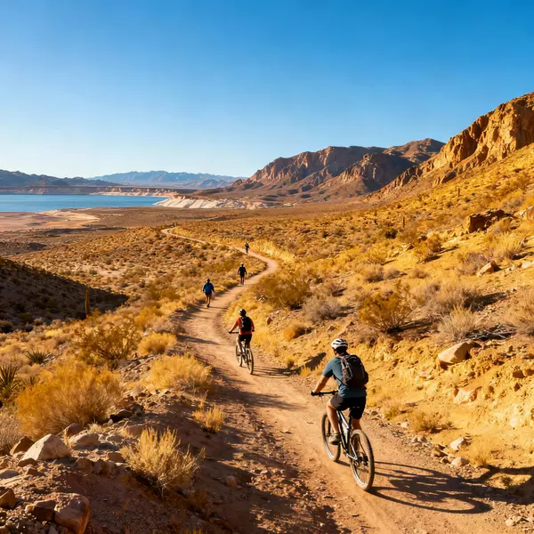 Lake Mead National Recreation Area featuring trails, hiking, biking, wilderness recreation, desert adventure opportunities supporting River Mountain outdoor lifestyle