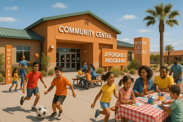North Las Vegas community center featuring affordable family programs, children's activities, educational classes, and community gatherings that bring neighbors together without high costs