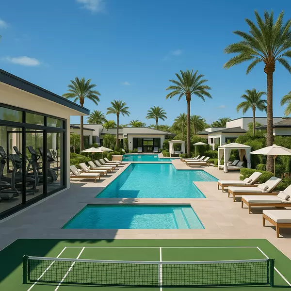 Club Ridges exclusive fitness center featuring resort-style pools, tennis courts, and luxury amenities available only to The Ridges residents