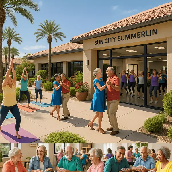 Sun City Summerlin active adults participating in clubs, activities, fitness classes, and social groups showing vibrant 55+ community life