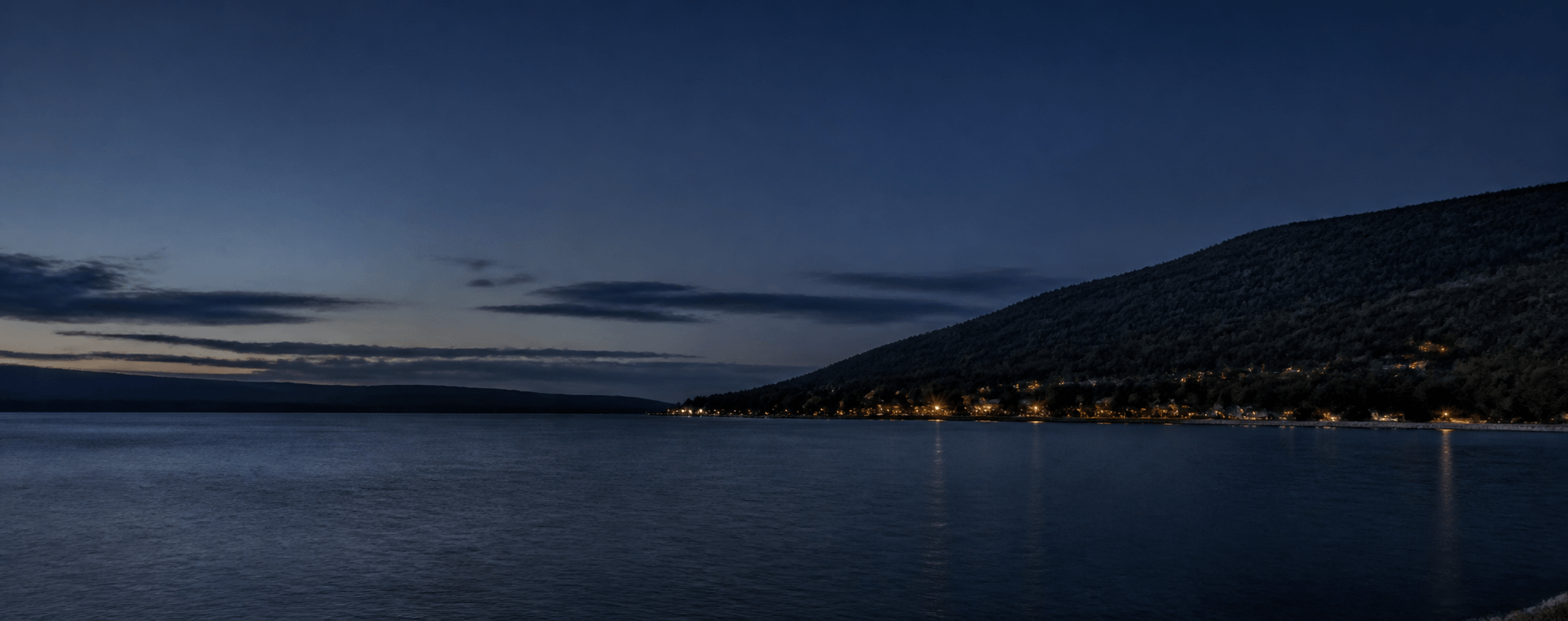 The Hudson River at dusk