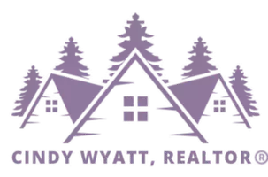Cindy Wyatt Northern Michigan Realtor logo with pine trees and rooftops icon