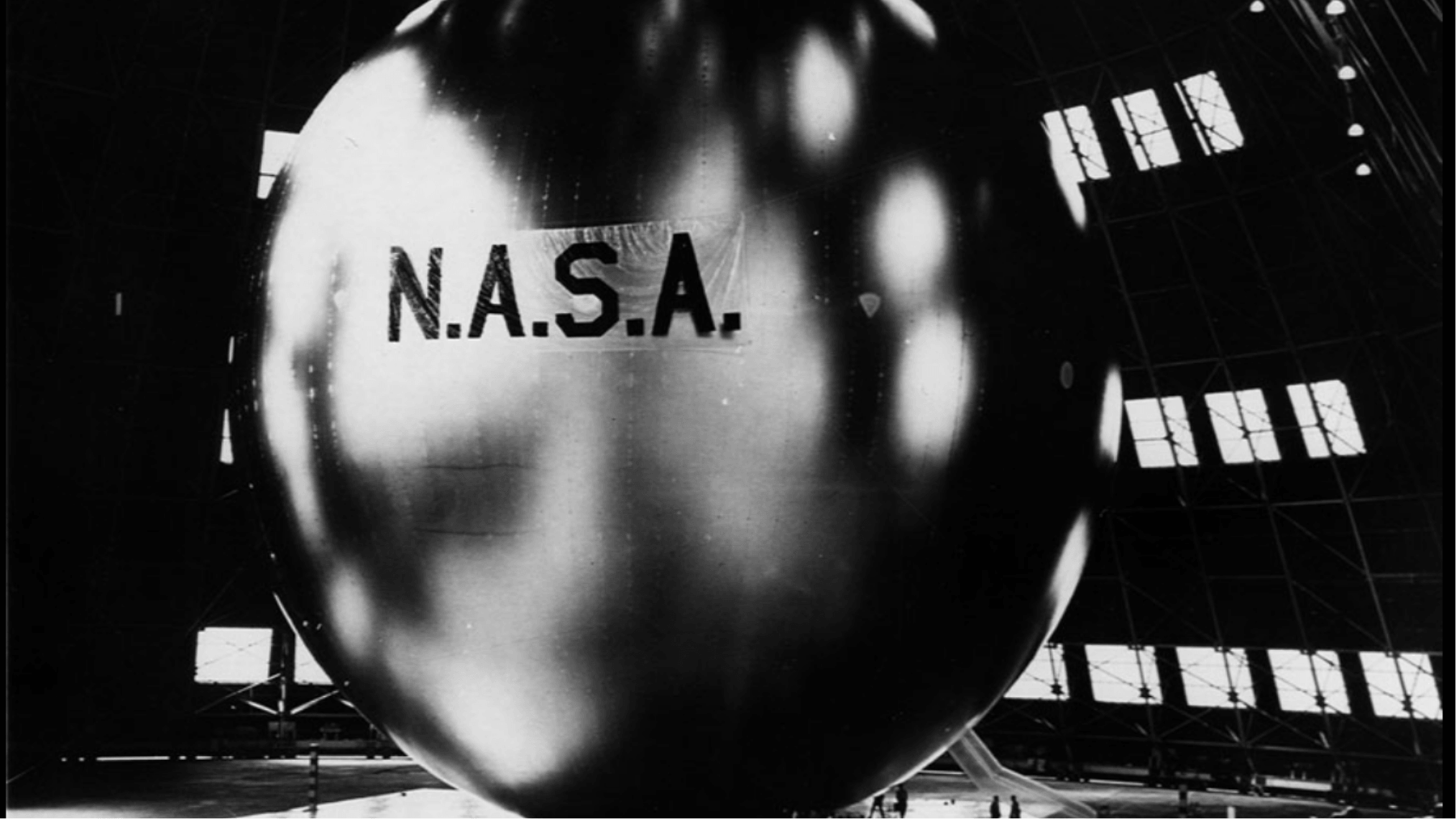 NASA Echo 1 communications satellite used by Collins Radio engineers in Richardson, Texas, during early space communications experiments