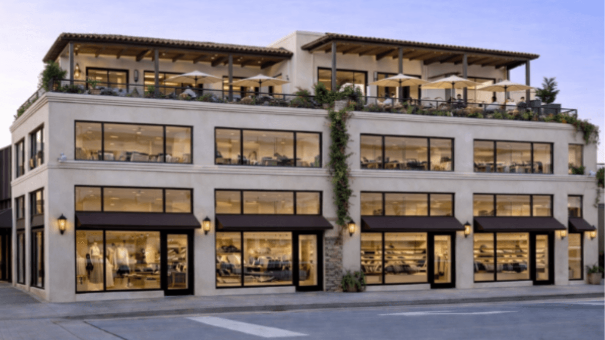 Mixed-use building in Downtown Richardson, Texas, representing new retail, restaurant and walkable development in the Richardson CORE District