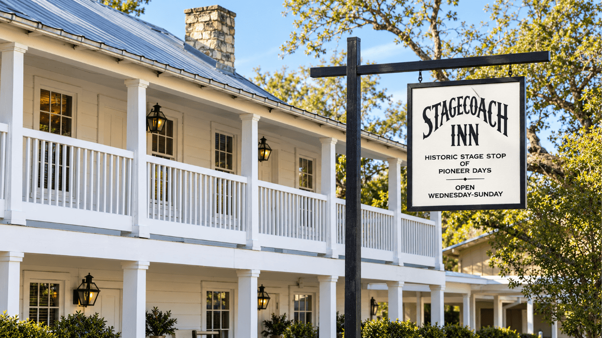 Historic Stagecoach Inn in Salado, Texas, highlighting the town’s preserved history and charm as a quiet weekend getaway from Dallas