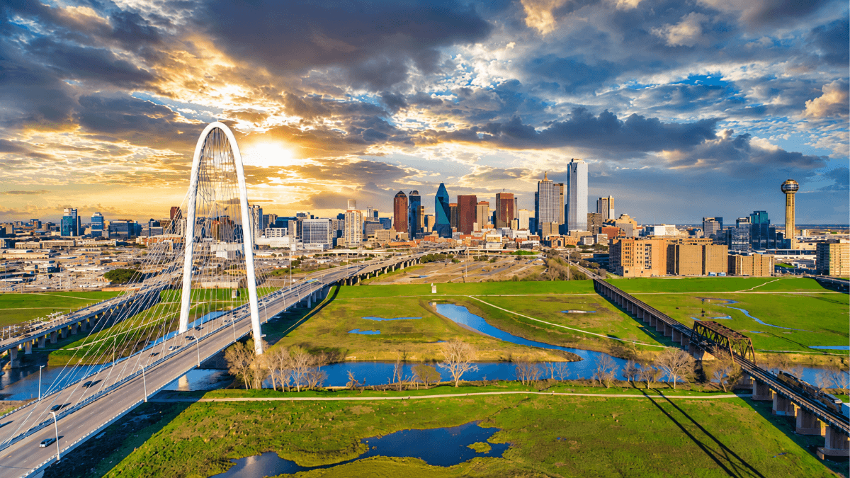 Dallas skyline and surrounding neighborhoods, illustrating under-the-radar areas in North Dallas, Richardson, Plano, Addison, Garland and Allen with long-term growth potential