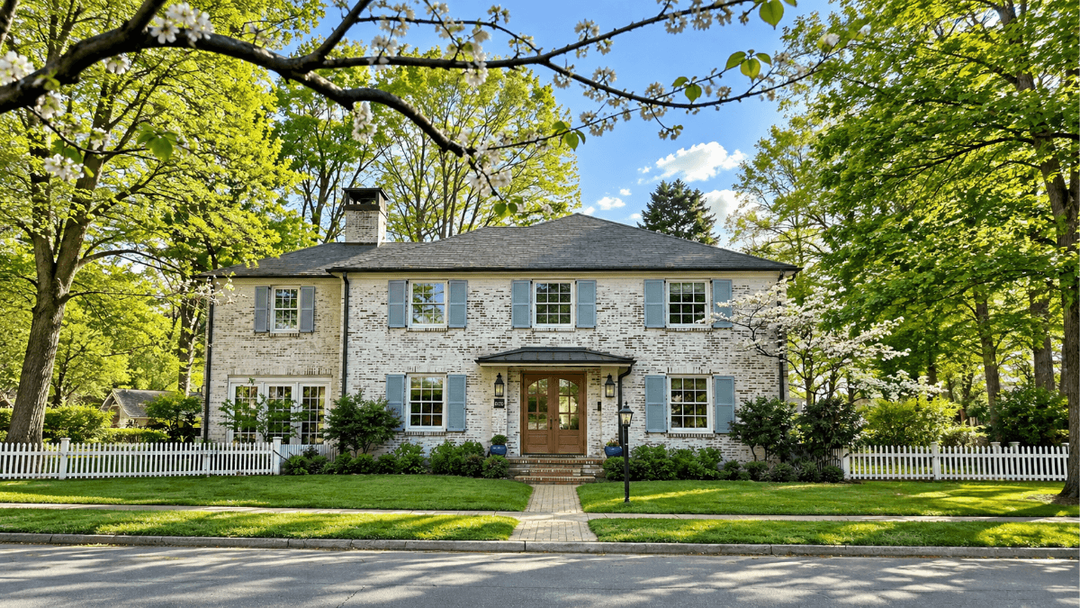 Traditional Richardson home on a tree-lined street, representing the established neighborhoods, strong community ties and long-term housing appeal surrounding Richardson ISD schools