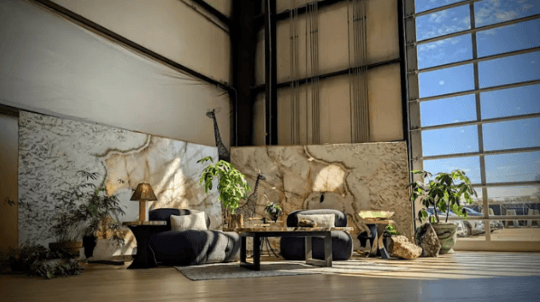 Thoughtfully designed Dallas interior with modern furnishings and natural light, representing Dwell with Dignity’s mission to create beautiful, fully furnished homes for families transitioning out of homelessness and poverty