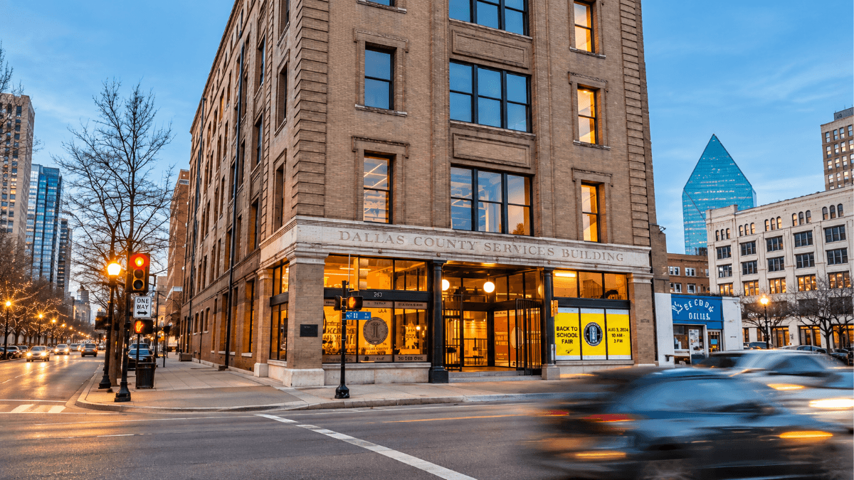 Historic Purse Building at 601 Elm Street in Downtown Dallas, a restored 1905 warehouse in the West End highlighting adaptive reuse, historic preservation and the city’s architectural history